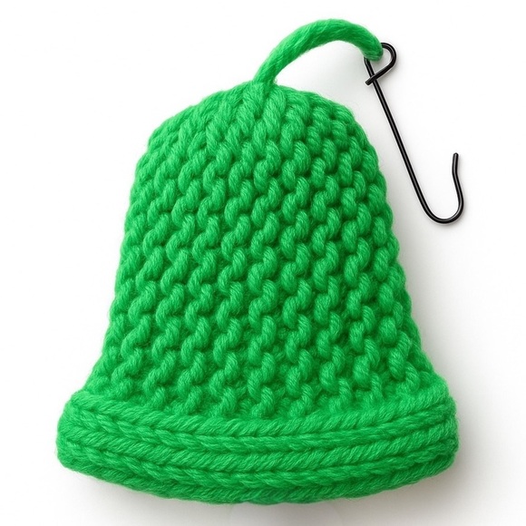 Crocheted Christmas Bell Ornament - Picture 1 of 10